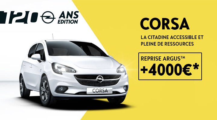 Reprise ARGUS +4000€ pour l'achat d'une CORSA